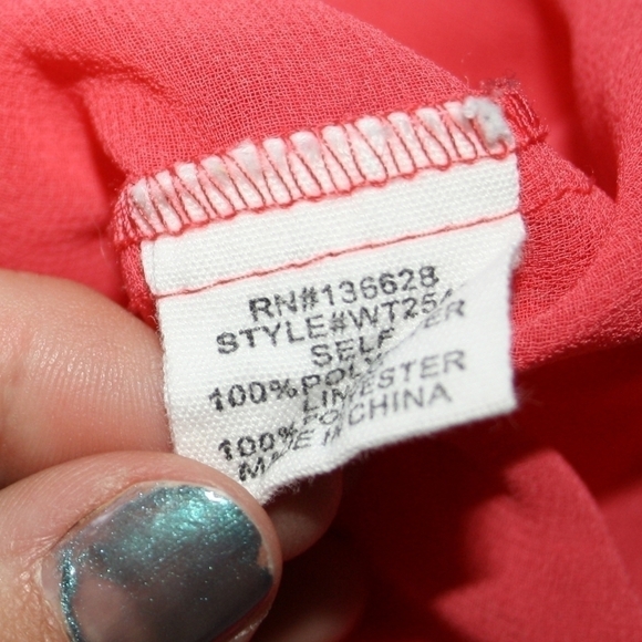 Naked Zebra Small Double Layered Lightweight Tank with Pockets Coral - Picture 5 of 5